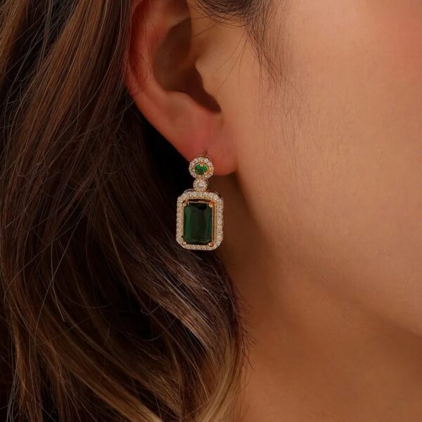 Emerald necklace earrings finger ring - Image 2
